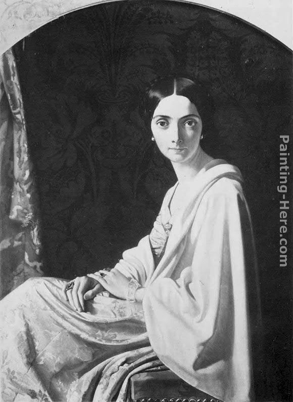 Portrait de la princesse Belgiojoso painting - Henri Lehmann Portrait de la princesse Belgiojoso art painting
